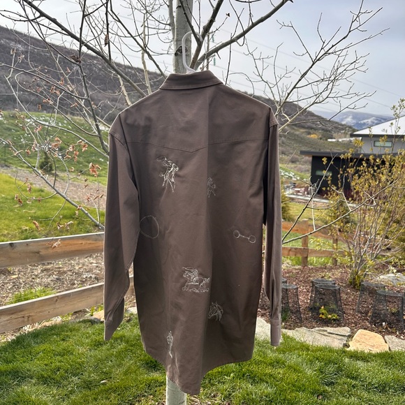 Lucchese vintage oversized western shirt size large with silver embroidery - Picture 5 of 5